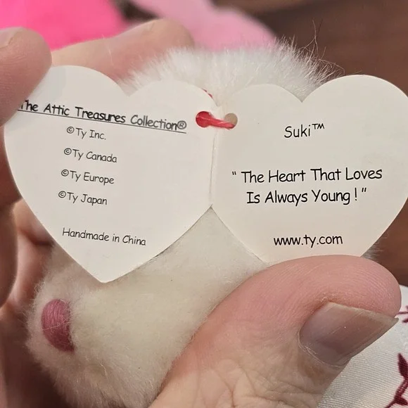 Lot of 5 Ty Plush- Pinky, Tubbo, Nola, Suki & Harry Beanie Babies/Attic Treasure - Picture 3 of 16